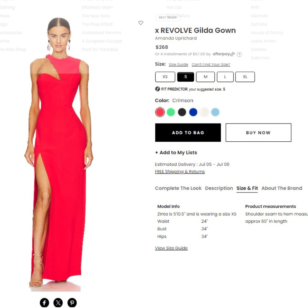 x REVOLVE Gilda Gown